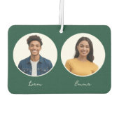 Name der Treiber- und Partner-Fotos Reversible Cus Autolufterfrischer (Rückseite)