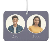 Name der Treiber- und Partner-Fotos Reversible Cus Autolufterfrischer (Rückseite)