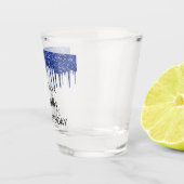 Name der Tropfen der Birthday Marine Blue Glitzer Schnapsglas (Rechts)