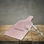 Name der Tropfen des rosa Glitzer Schneidebrett