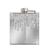 Name der Tropfen des Silbernen Glitzer Geburtstag Flachmann (Rückseite)