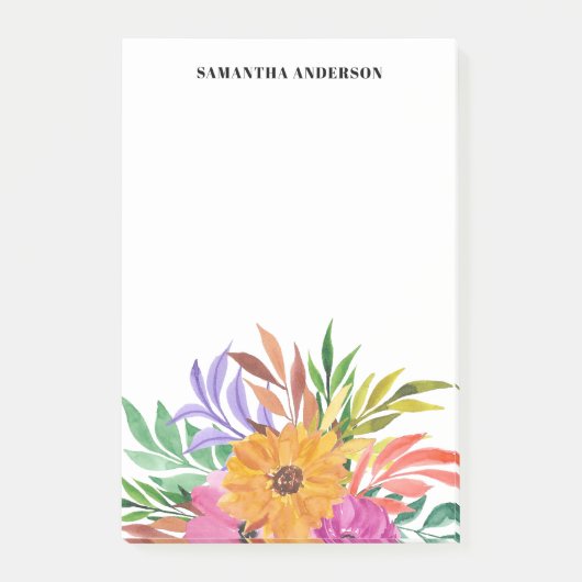 Name der tropischen Flora Post-it Klebezettel (Vorderseite)