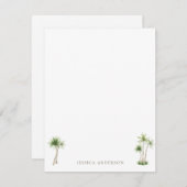 Name der tropischen Palme Dankeskarte (Vorne/Hinten)