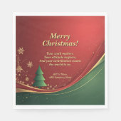 Name der Unternehmensgruppe Meldung Red Christmas  Serviette (Vorderseite)