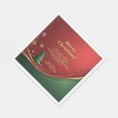 Name der Unternehmensgruppe Meldung Red Christmas  Serviette (Ecke)