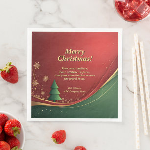 Name der Unternehmensgruppe Meldung Red Christmas Serviette
