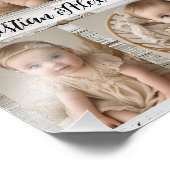 Name der Vintagen Baby-Collage Fotodruck (Ecke)