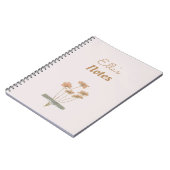 Name der Vintagen floralen Scrapbook-Blume Notizblock (Linke Seite)