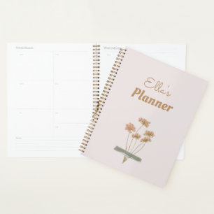 Name der Vintagen floralen Scrapbook-Blume Planer