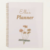 Name der Vintagen floralen Scrapbook-Blume Planer (Vorderseite)
