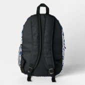 Name der Vintagen französischen Blumenmuster Bedruckter Rucksack (Rückseite)