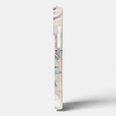 Name der Vintagen Pastel Botanische Blume Monogram Case-Mate iPhone Hülle (Rückseite / Links)