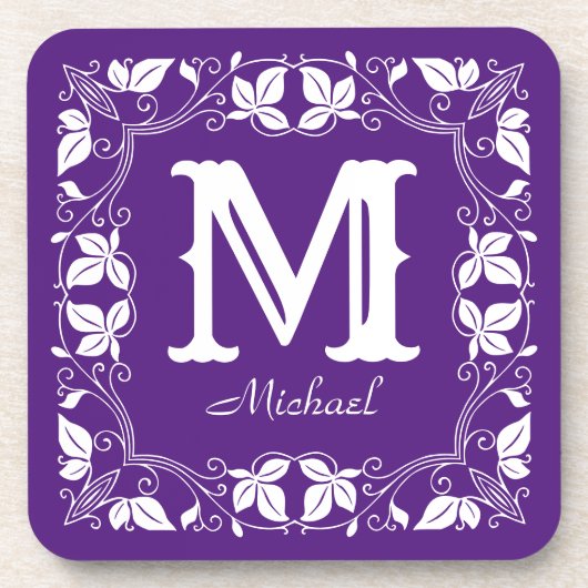 Name der Vintagen Personalisierten blutblutblutdru Getränkeuntersetzer (Vorderseite)