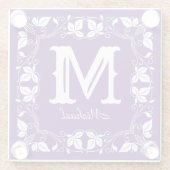 Name der Vintagen Personalisierten blutblutblutdru Glasuntersetzer (Rückseite)