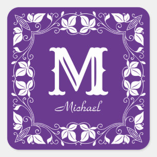Name der Vintagen Personalisierten blutblutblutdru Quadratischer Aufkleber