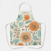 Name der Vintagen Retro-Floral Schürze (Vorderseite)