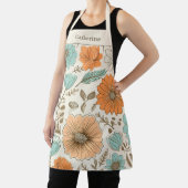 Name der Vintagen Retro-Floral Schürze (InSitu)