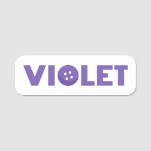 Name der Violett-Taste Namensschild