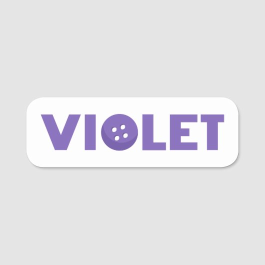 Name der Violett-Taste Namensschild (Vorderseite)