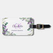 Name der violetten Blume Gepäckanhänger (Vorderseite horizontal)