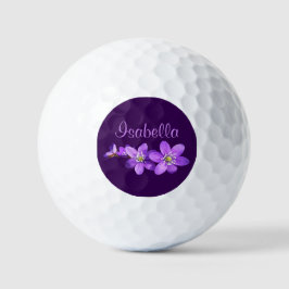 Name der violetten Hepatica-Blüten Golfball
