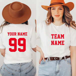 Name der Vorderseite der Vorderseite des Teams für T-Shirt