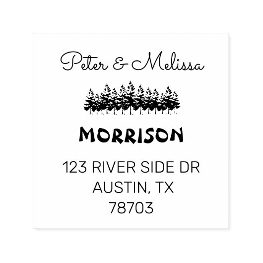 Name der Waldkiefernwälder Permastempel (Design)