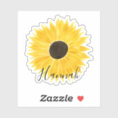 Name der Wasserfarbe Sonnenblume Aufkleber (Blatt)