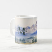 Name der Wasserfarben-Bergwelt Kaffeetasse (Vorderseite Links)