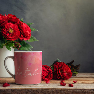 Name der Wasserfarben-Blumenkoralle Kaffeetasse