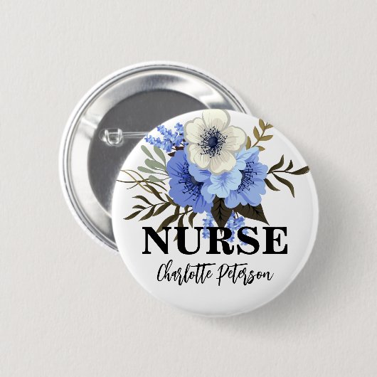 Name der Wasserfarben-Blumennahrung Button (Vorne & Hinten)