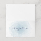Name der Wasserfarbenhochzeit Platzkarte (Außenseite Aufgefaltet)