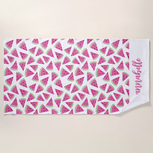 Name der Wassermelone Strandtuch (Vorderseite)