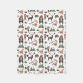 Name der Watercolor Woodland Forest Animes Fleecedecke (Vorderseite)