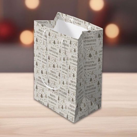 Name der Weihnachtsbenutzerfamilie Mittlere Geschenktüte