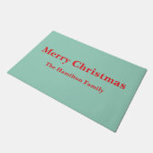 Name der Weihnachtsfamilie Fußmatte (Schrägansicht)