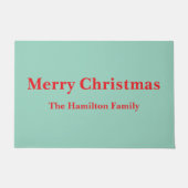 Name der Weihnachtsfamilie Fußmatte (Vorderseite)