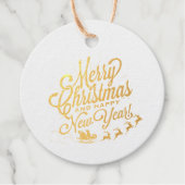 Name der Weihnachtsfamilie Geschenkanhänger (Vorderseite)