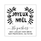 Name der Weihnachtsfamilie Unterschrift Rücksendea Gummistempel (Prägung)