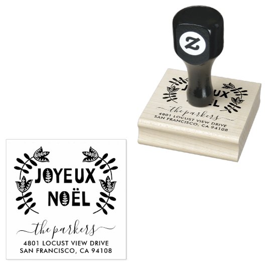 Name der Weihnachtsfamilie Unterschrift Rücksendea Gummistempel (Stempel)