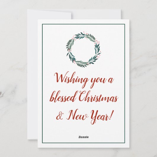 Name der Weihnachtskrippe Feiertagskarte (Rückseite)