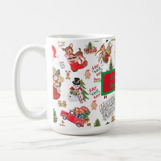 Name der Weihnachtsmonogramm | Kaffeetasse (Links)