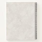 Name der weißen Farbe des Monogramms Notizblock (Rückseite)