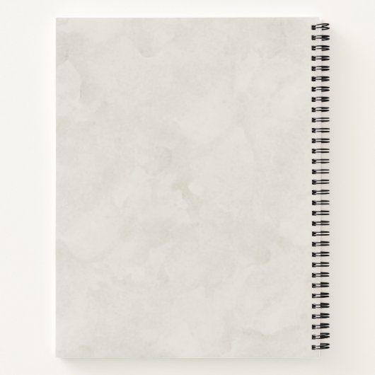 Name der weißen Farbe des Monogramms Notizblock (Rückseite)