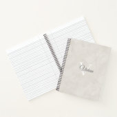Name der weißen Farbe des Monogramms Notizblock (Innenseite)