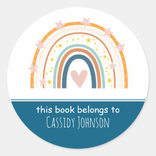 Name der weißen und blauen Regenbogenkinder Runder Aufkleber