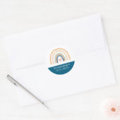 Name der weißen und blauen Regenbogenkinder Runder Aufkleber (Umschlag)