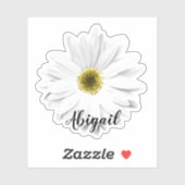 Name der White Daisy-Blume Aufkleber (Blatt)
