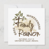 Name der Wiedersehen-Skriptstruktur der Wasserfarb Einladung (Vorderseite)