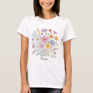 Name der Wildblume Bouquet T-Shirt